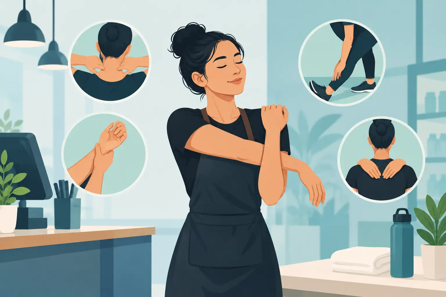 Massage Routine for Service Workers Who Stand